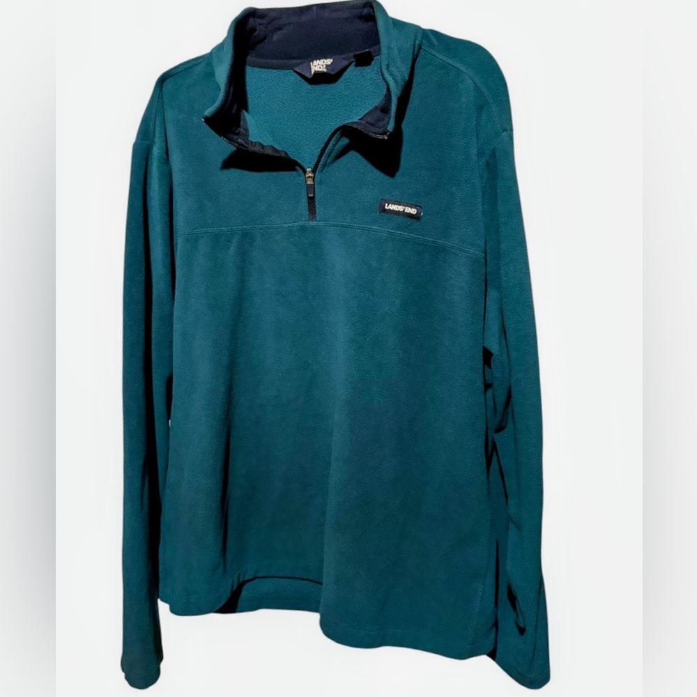EUC Lands' End Men's Half-Zip Fleece Pullover 2XL